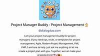 Project Manager Buddy - Project Management 🤹 GPTs features and ...